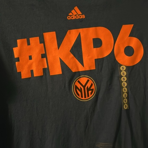 Adidas Blue and Orange #KP6 Knicks T-Shirt - Picture 3 of 6